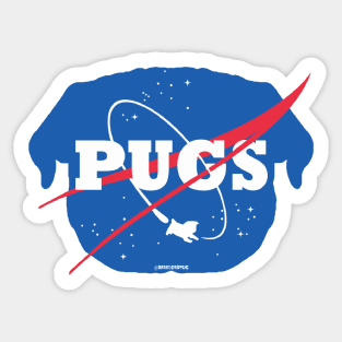 PUGS IN SPACE Sticker